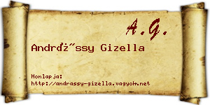 Andrássy Gizella névjegykártya